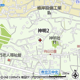 東京都武蔵村山市神明2丁目58周辺の地図