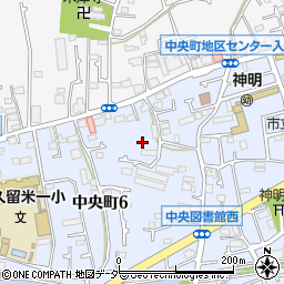 東京都東久留米市中央町6丁目周辺の地図
