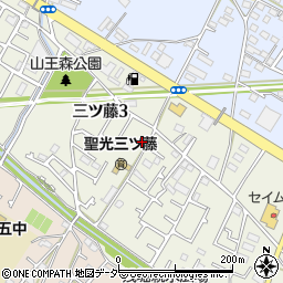 東京都武蔵村山市三ツ藤3丁目36-3周辺の地図