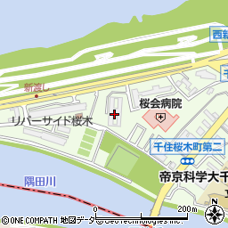 東京都足立区千住桜木2丁目周辺の地図