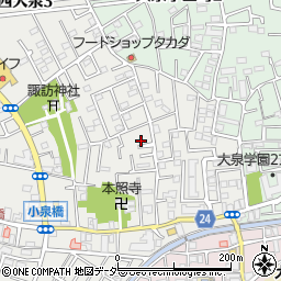 東京都練馬区西大泉3丁目11-28周辺の地図