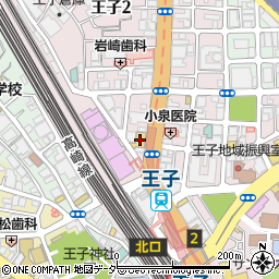 松屋 王子店周辺の地図