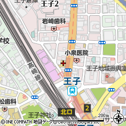 松屋王子店周辺の地図
