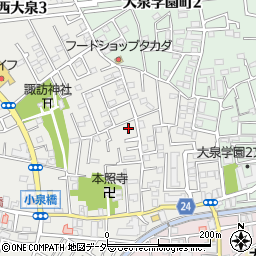 東京都練馬区西大泉3丁目11-24周辺の地図