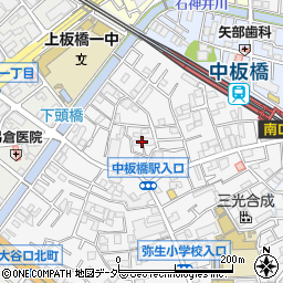 東京都板橋区弥生町45周辺の地図
