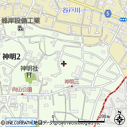 東京都武蔵村山市神明2丁目104-24周辺の地図