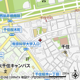 東京都足立区千住元町24周辺の地図