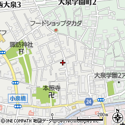東京都練馬区西大泉3丁目11-25周辺の地図