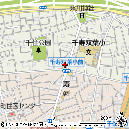 足立大川町郵便局周辺の地図