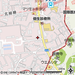 千葉県松戸市栗山43周辺の地図