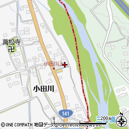 山梨県韮崎市中田町小田川1347-1周辺の地図