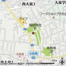 東京都練馬区西大泉3丁目13-11周辺の地図