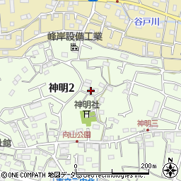 東京都武蔵村山市神明2丁目78-2周辺の地図