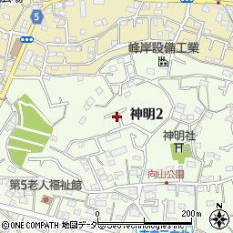 東京都武蔵村山市神明2丁目38周辺の地図