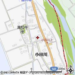 山梨県韮崎市中田町小田川1339周辺の地図