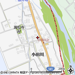 山梨県韮崎市中田町小田川1341周辺の地図