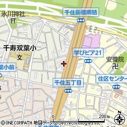 東京都足立区千住大川町5周辺の地図