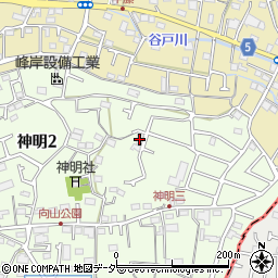東京都武蔵村山市神明2丁目104-16周辺の地図