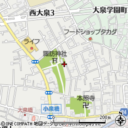 東京都練馬区西大泉3丁目13周辺の地図