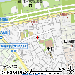 東京都足立区千住元町25周辺の地図