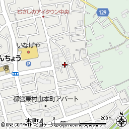 ＳＡＮパークＥＣＯ東村山本町１駐車場周辺の地図