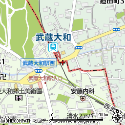 リパーク武蔵大和駅前駐車場周辺の地図