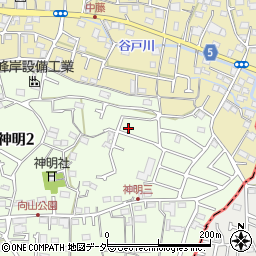 東京都武蔵村山市神明2丁目104-50周辺の地図