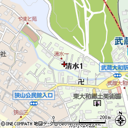 〒207-0004 東京都東大和市清水の地図