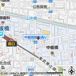 もつ焼き 山喜多 中板橋店周辺の地図