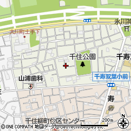 東京都足立区千住大川町36周辺の地図