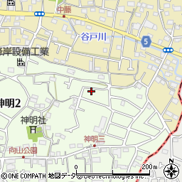 東京都武蔵村山市神明2丁目104-46周辺の地図