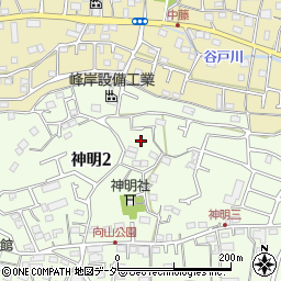 東京都武蔵村山市神明2丁目76周辺の地図