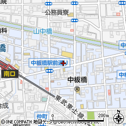 中板橋商店街振興組合周辺の地図