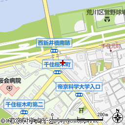 東京都足立区千住元町36周辺の地図