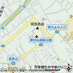 東京都東村山市恩多町3丁目19周辺の地図
