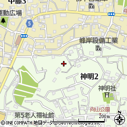 東京都武蔵村山市神明2丁目36-2周辺の地図