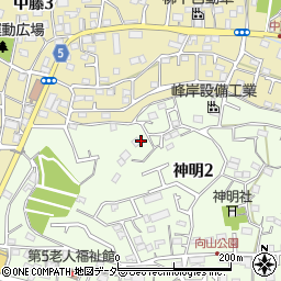 東京都武蔵村山市神明2丁目36周辺の地図