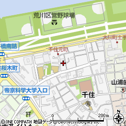 東京都足立区千住元町32周辺の地図