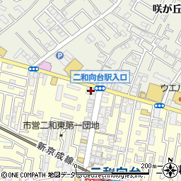 京葉銀行二和向台支店 ＡＴＭ周辺の地図