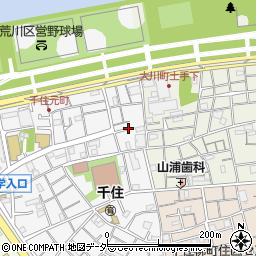 東京都足立区千住元町27周辺の地図