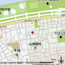 東京都足立区千住大川町45周辺の地図
