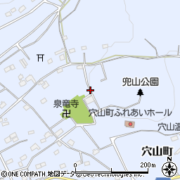 山梨県韮崎市穴山町周辺の地図