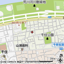 東京都足立区千住大川町40周辺の地図