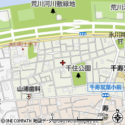 東京都足立区千住大川町34周辺の地図