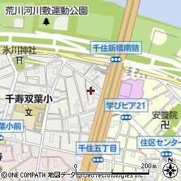 東京都足立区千住大川町6周辺の地図