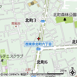 東京都西東京市北町周辺の地図