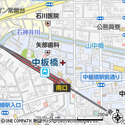 東京都板橋区中板橋25周辺の地図