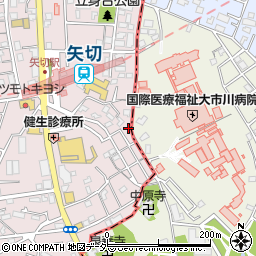 千葉県松戸市下矢切107周辺の地図