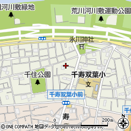 東京都足立区千住大川町24周辺の地図