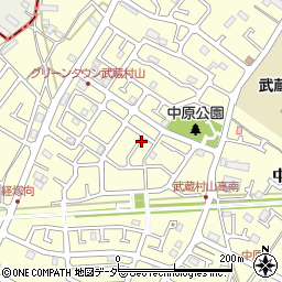東京都武蔵村山市中原2丁目周辺の地図